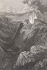 Каньон Тенайя, вид с ледника. Йосемити, штат Калифорния. Лист из издания "Picturesque America", т.I, Нью-Йорк, 1872.