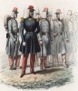 Офицер, унтер-офицер и солдаты линейной пехоты африканского корпуса французской армии