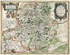 Карта Намюра. Nobilis Hannoniae comitatus descriptio. Составил Абрахам Ортелиус. Антверпен, 1587