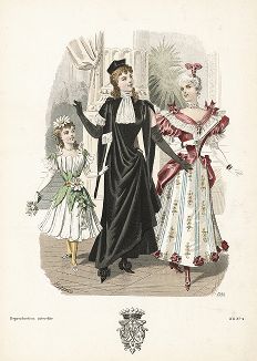 Французская мода из журнала Le Salon de la Mode, выпуск № 4, 1895 год.