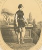Костюм актрисы г-жи де Мерик в роли пажа в опере "Гвельфы и Гибеллины" (Русский художественный листок. № 34 за 1851 год)