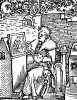 Евангелист Лука. Ганс Бальдунг Грин. Иллюстрация к Hortulus Animae. Издал Martin Flach. Страсбург, 1512