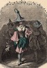 Робкая Мирабилис (колокольчик), также называемая ночной красавицей. Les Fleurs Animées par J.-J Grandville. Париж, 1847