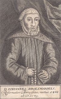 Иоганн Брейсман (1488--1549) - выдающийся деятель Реформации, знаток древних языков, переводчик, проповедник, соратник Мартина Лютера. 