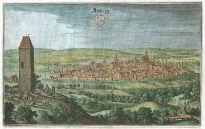 Город Амберг (Amberg) в Баварии. Theatrum Europeaum. Франкфурт-на-Майне, 1667