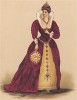 Маскарадный костюм "Маргарита де Валуа". Лист из издания "Fancy Dresses Described; Or, What to Wear at Fancy Balls", Лондон, 1887 год