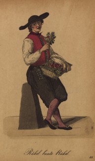 Гамбургские уличные торговцы 1810-х гг. Торговцы цветами. "Букетик для вашей дамы!"