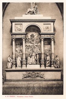 Мавзолей Тициана в соборе Санта-Мария Глориоза деи Фрари. Ricordo Di Venezia, 1913 год.
