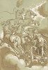 Колесница Солнца. Кьяроскуро Никола Лесюёра по оригиналу Паоло Фаринати. Лист из сюиты Recueil Crozat, 1729-40 гг. 