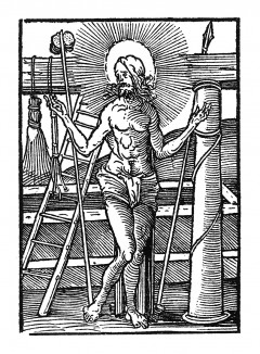Распятый Христос. Из Benedictus Chelidonius / Passio Effigiata. Монограммист N.H. Кёльн, 1526