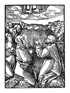 Вознесение. Из Benedictus Chelidonius / Passio Effigiata. Монограммист N.H. Кёльн, 1526