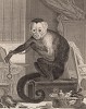 Обезьяна капуцин в цепях (лист IX иллюстраций к пятнадцатому тому знаменитой "Естественной истории" графа де Бюффона, изданному в Париже в 1767 году)