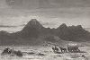 Гряда холмов Лассенс Бьют, долина Сакраменто, Северная Калифорния. Лист из издания "Picturesque America", т.I, Нью-Йорк, 1872.