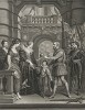 Учреждение регентства. Уезжая на войну в Германию, Генрих IV передаёт королеве право управлять Францией от имени их малолетнего сына. Гравюра с картины Питера Пауля Рубенса.