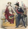 Франция и Луи-Наполеон Бонапарт. Французская сатира из журнала Actualités, выпущенного после государственного переворота  в декабре 1851 года. 