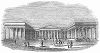 Фасад ныне существующего здания Британского музея в Лондоне, построенного в 1823 -- 1847 годах в стиле классицизма по проекту выдающегося английского архитектора Роберта Смёрка (1781 -- 1867 гг.) (The Illustrated London News №89 от 13/01/1844 г.)