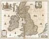 Карта Великобритании. Magne Britanniae et Hiberniae. Nova descriptio. Составил Ян Янсониус. Амстердам, 1638