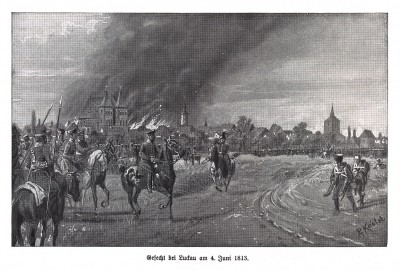 Генерал фон Бюлов в сражении при Луккау 4 июня 1813 г. Илл. Рихарда Кнотеля. Die Deutschen Befreiungskriege 1806-15. Берлин, 1901