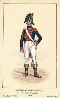 1815 г. Капитан французской военной академии Сен-Сир. Коллекция Роберта фон Арнольди. Германия, 1911-29