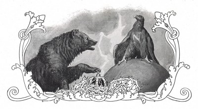 Русский медведь и французский орел. Илл. Франца Стассена. Die Deutschen Befreiungskriege 1806-1815. Берлин, 1901