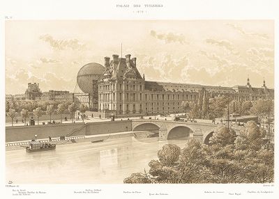 Дворец Тюильри в 1879 году. Paris à travers les âges..., Париж, 1885. 
