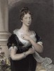 Её Королевское Высочество принцесса Шарлотта Августа Уэльская (1796-1817). Гравюра на стали с живописного оригинала сэра Томаса Лоуренса, утраченного в 1913 году при пожаре в поместье графини Илчестер. Лондон, 1844