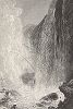 Пещера ветров, Ниагарский водопад. Лист из издания "Picturesque America", т.I, Нью-Йорк, 1872.