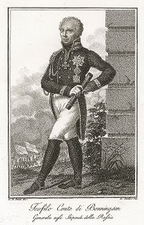 Граф Леонтий Леонтьевич Беннигсен (1745-1826) - командующий русской армией в сражении при Прейсиш-Эйлау. 