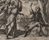 Нападение вакханок на Орфея. Гравировал Антонио Темпеста для своей знаменитой серии "Метаморфозы" Овидия, л.99. Амстердам, 1606
