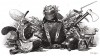 Аллегорическая заставка, предваряющая главу, посвящённую французским военным инженерам (из Types et uniformes. L'armée françáise par Éduard Detaille. Париж. 1889 год)