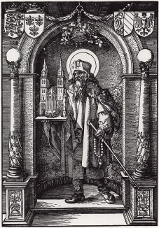 Покровитель Нюрнберга Святой Себальд, изображённый Дюрером в 1518 году