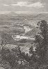 Окрестности Харперс-Ферри. Вид на реку Потомак с холмов штата Мэриленд. Лист из издания "Picturesque America", т.I, Нью-Йорк, 1872.