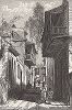 Улица в Сент-Аугустине, штат Флорида. Лист из издания "Picturesque America", т.I, Нью-Йорк, 1872.
