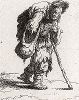 Горбатый нищий. Офорт Яна ван Влита из сюиты "Гезы", 1632 год