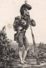 Французский сапёр в парадной форме (редкая литография Н.-Т. Шарле, посвящённая гвардии недавно свергнутого Наполеона. Париж. 1817 год)