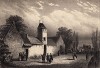 Ферма в Ватерлоо (центр сражения) (литография с рисунка, выполненного под руководством генерала Анри Жомини во время его прогулки по Ватерлоо 1 сентября 1842 года. Брюссель. 1846 год)