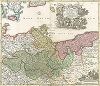 Карта Бранденбурга и Померании. Tabula Marchionatus Brandenburgici Et Ducatus Pomeraniae quae sunt Pars Septentrionalis Circuli Saxoniae Superioris.
