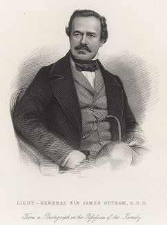 Баронет Джеймс Аутрам (1803 - 1863) - британский генерал-лейтенант, великолепно проявивший себя во время Индийского восстания 1857 года. Gallery of Historical and Contemporary Portraits… Нью-Йорк, 1876