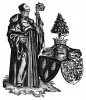 Куно фон Вальдбург, архиепископ Аусбурга. Ганс Бургкмайр для Matthaeus von Pappenheim / Chronik der Truchsess von Waldburg. Германия, 1530. Репринт 1932 г.
