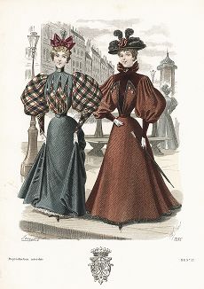 Французская мода из журнала Le Salon de la Mode, выпуск № 37, 1895 год.