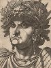 Тит Флавий Веспасиан (9 - 79) - римский император и основатель династии Флавиев, автор знаменитого выражения "Деньги не пахнут".  Гравюра авторства Антонио Темпеста из серии Twelve Caesars, Рим, 1596 год. 
