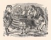 "Ты кто? -- спросил он, зевая после каждого слова. -- Животное?.. Растение?.. Минерал?..." (иллюстрация Джона Тенниела к книге Льюиса Кэрролла «Алиса в Зазеркалье», выпущенной в Лондоне в 1870 году)