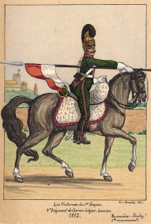 1812 г. Кавалерист 4-го полка французской легкой кавалерии. Коллекция Роберта фон Арнольди. Германия, 1911-29