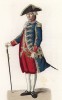 1786 г. Граф де-Вержен, капитан французской королевской гвардии. Лист 142 работы Жоржа Дюплесси "Исторический костюм XVI-XVIII веков", роскошно изданной в Париже в 1867 году