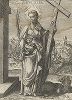 Святая Евлалия Барселонская. Лист к серии гравюр "Мартиролог святых дев" (Martyrologium Sanctarum Virginum), Париж, ок. 1600 г.