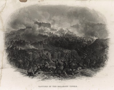 Взятие Малахова кургана. Эдвард Нолан, The Illustrated History of the War аgainst Russia, т.2. Лондон, 1857