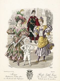 Французская мода из журнала Le Salon de la Mode, выпуск № 3, 1896 год.