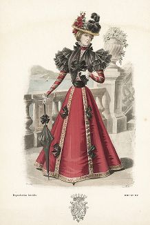 Французская мода из журнала La Mode de Style, выпуск № 27, 1896 год.
